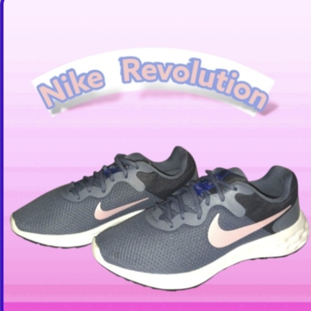 Nike Revolution Women's Gray and Pink Running Shoes